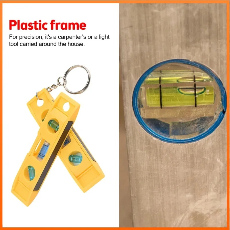 

1 Pcs Mini 3 Bubble Level with Keychain Tor pedo Magnetic Gradienter Level Measuring Tool Plumb/Level/45-Degree Measuring