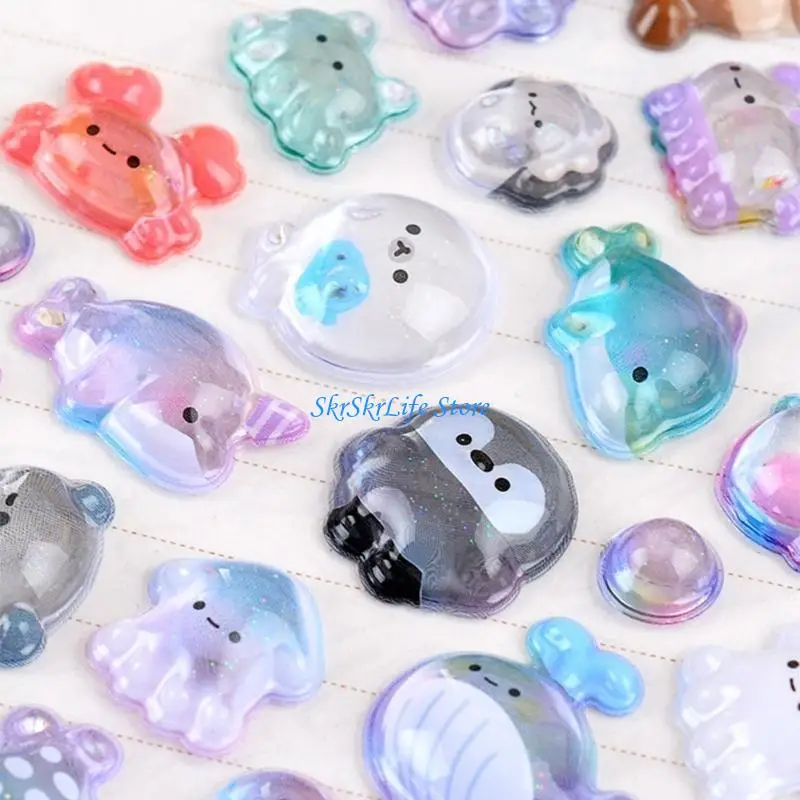 E65E Animal Sticker Decorative PVC Sticker for Water Bottle Notebook Journal Planner