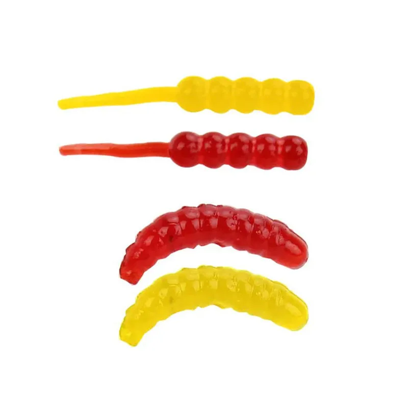 WEIHE 120-150pcs/box Silicone worm soft fishing lure Artificial rubber Earthworm baits Flexible Lures Pesca Jig Trout