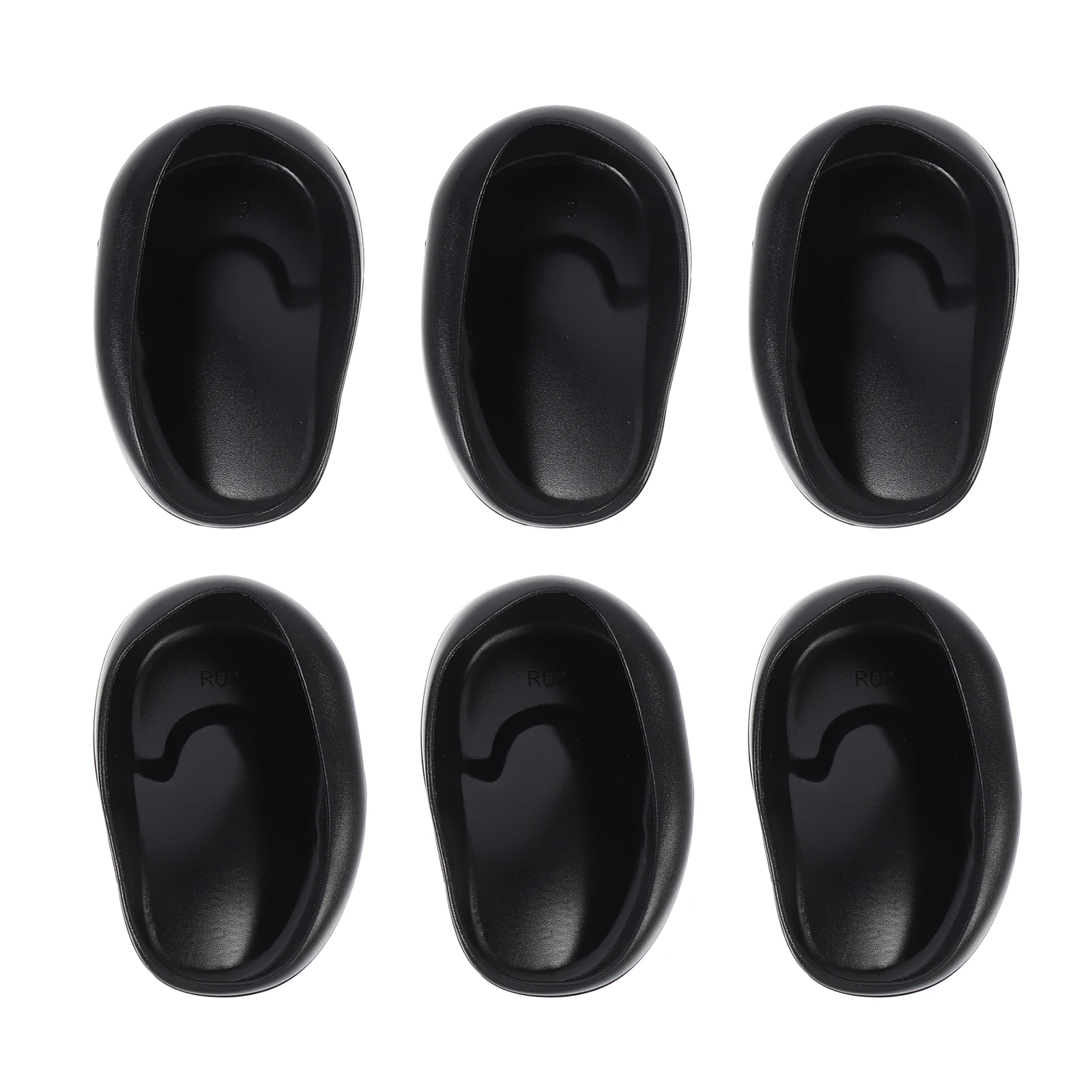

6pcs Earmuffs Covers Waterproof Hair Dyeing Supplies Dyeing Supplies Salon Use Black Color Hair Care Styling Tools