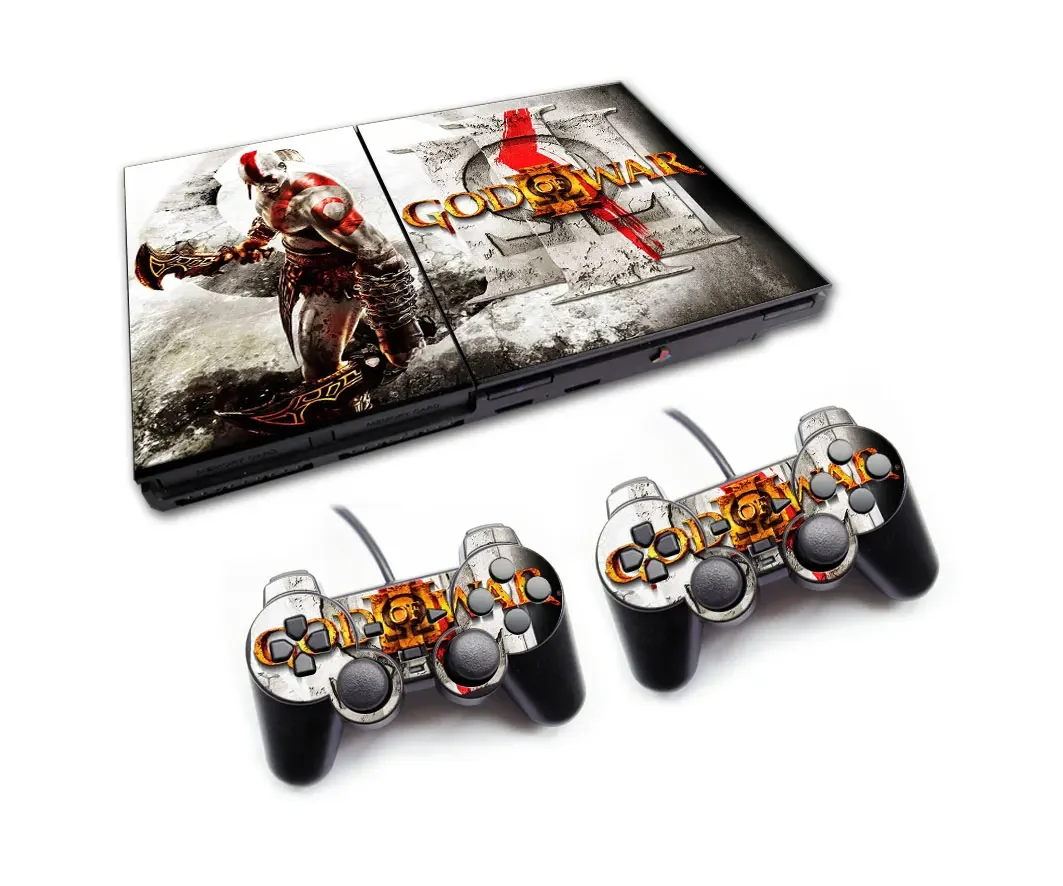 God of war Fashion Vinyl cover wrap for ps2 slim 70000 seires Sticker Skin with game accessories