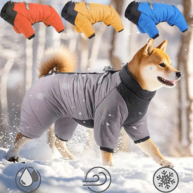 

Winter Warm Dog Down Jacket Thicken Waterproof Windproof Dog Coat Pet Clothes for Small Medium Dogs French Bulldog Bomei Outfit