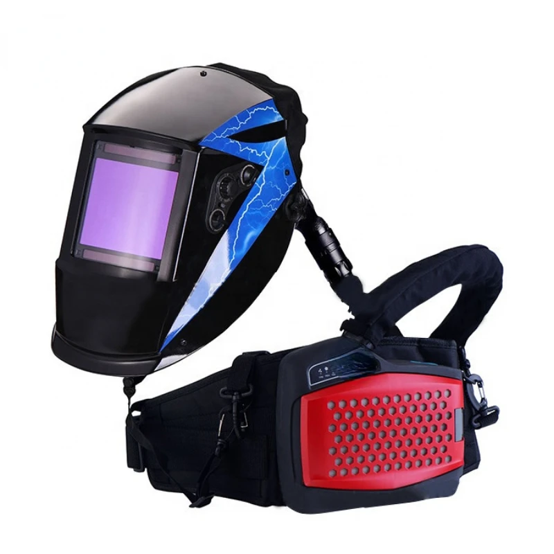 High quality Powered air purifying welder face shield Welding mask Respirator welding Helmet with air fed filter ventilation