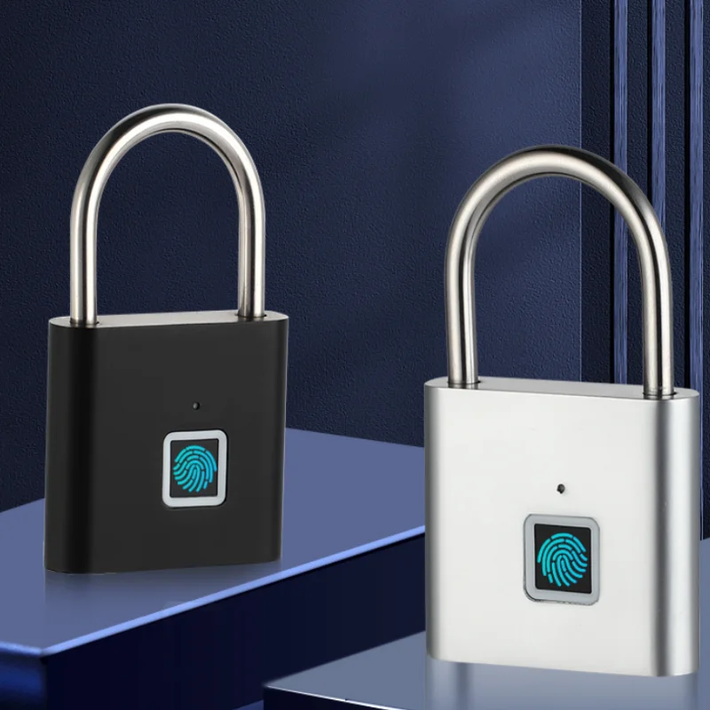 Fingerprint Padlock, Waterproof Type C Rechargeable Keyless Door Lock, Security Padlock for House & Home