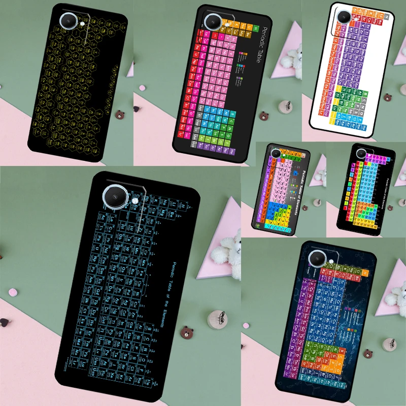 Periodic Table Of Elements Case For Realme 9 10 11 Pro Plus GT Neo 5 2T 3T C11 C15 C25s C21Y C30 C31 C33 C35 C53 C55