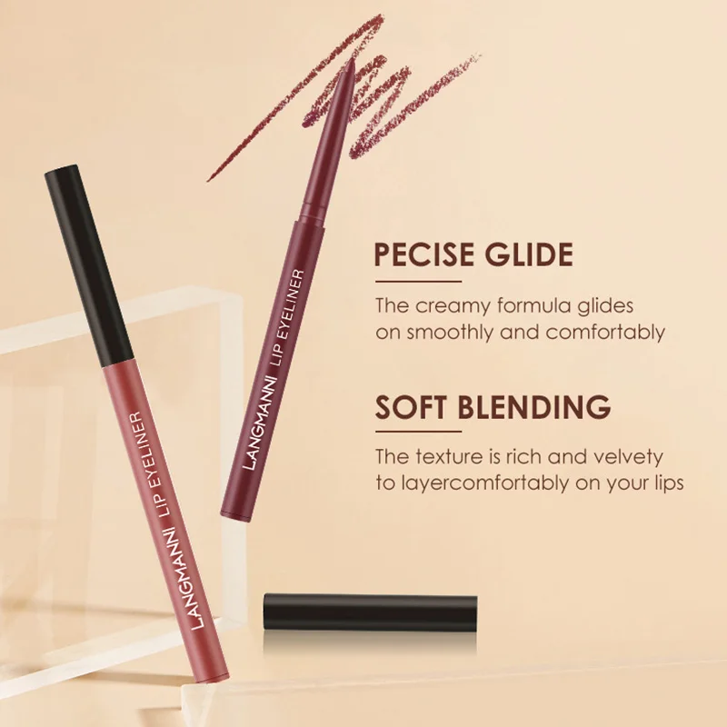 Wodoodporne kredka do ust zestaw kredek trwałe matowe Sexy Plumper Peel off Lipliner odcień połysk szminka ołówek do makijażu nowość