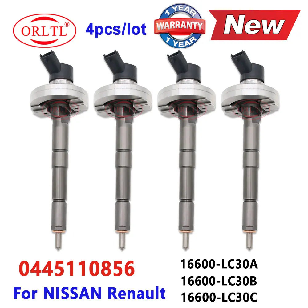 4PCS 0445110856 DIESEL FUEL INJECTOR 0 445 110 856 for NISSAN Renault 16600 LC30C 16600 LC30A 16600 LC30B Nozzle 0445 110 856