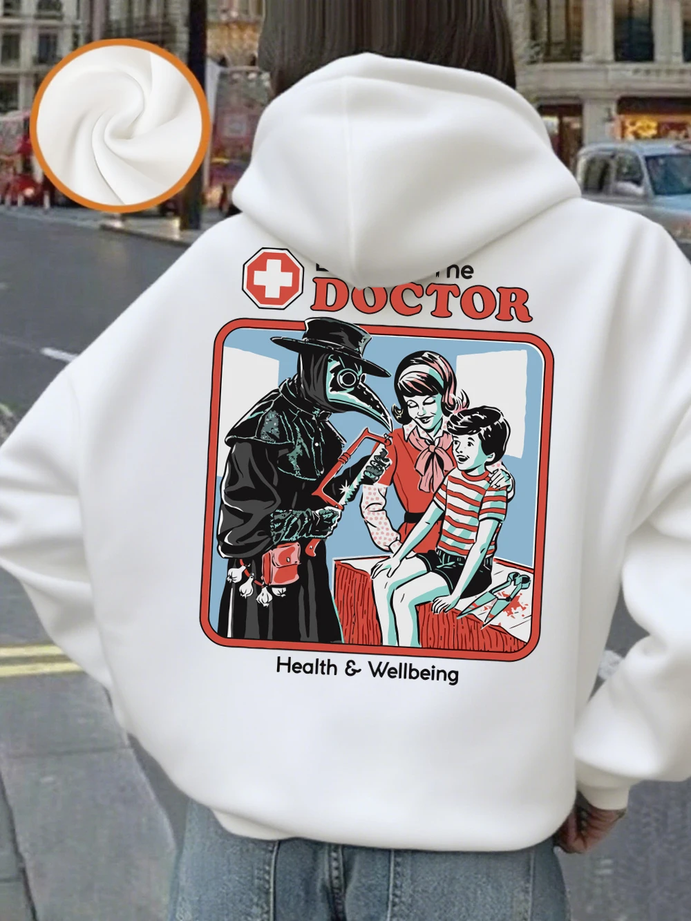 Bluzy z nadrukiem lekarza, damskie, podstawowe, z kieszenią, jesienne, ocieplane polarem, ciepłe pulowery, wygodne, codzienne ubrania damskie.