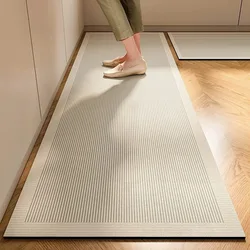 Tapis en cuir imperméable à l'eau et à l'huile pour cuisine, polymère de sol en PVC, non ald, décoration de la maison, tapis