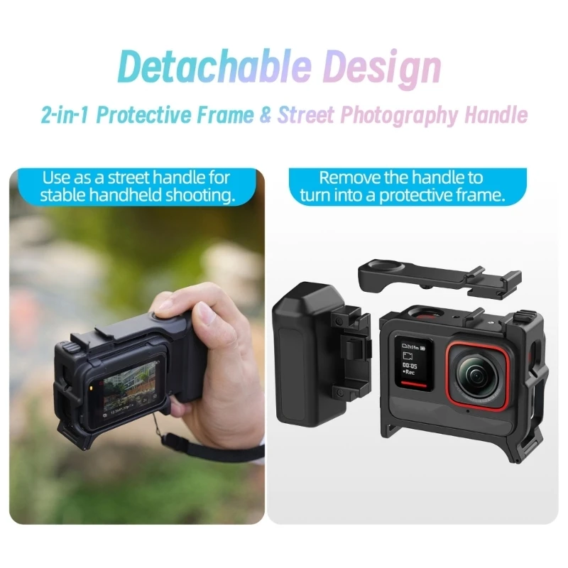L9NB Durability ABS Camera Cage Grip With AntiSlip Design For AcePro 2/1 Vlog Camera