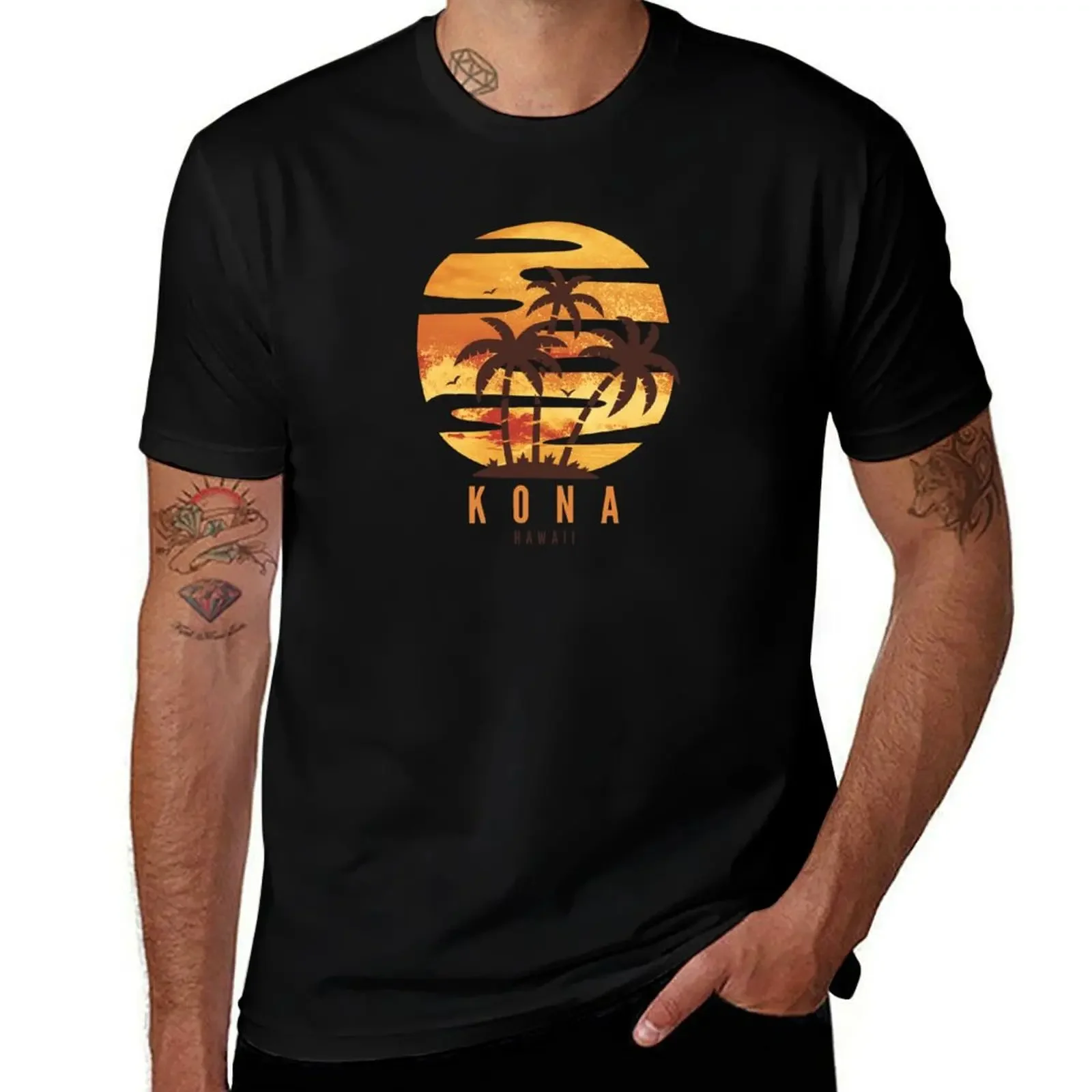 

Kona Hawaii Sunset - Kona Hawaiian T-Shirt hippie clothes korean fashion summer top T-shirts oversize mens t shirts top quality