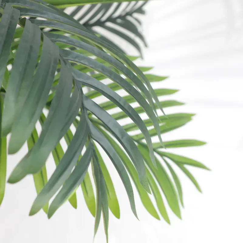 Hot Selling Artificial Plants for Home Hotel Decor for Areca Palm Tree UV Proof Plastic Palm Leaf