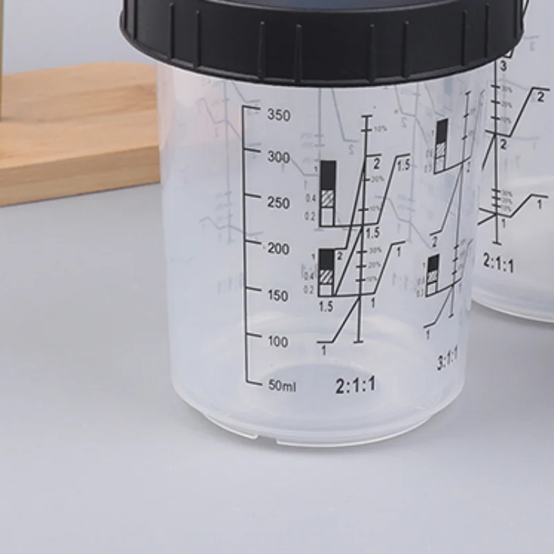 Vaso Mezclador de Pintura de Plástico de 180/350/800 ml - 1 Vaso Desechable Tipo Quick Pot para Pintura en Aerosol para Retoque
