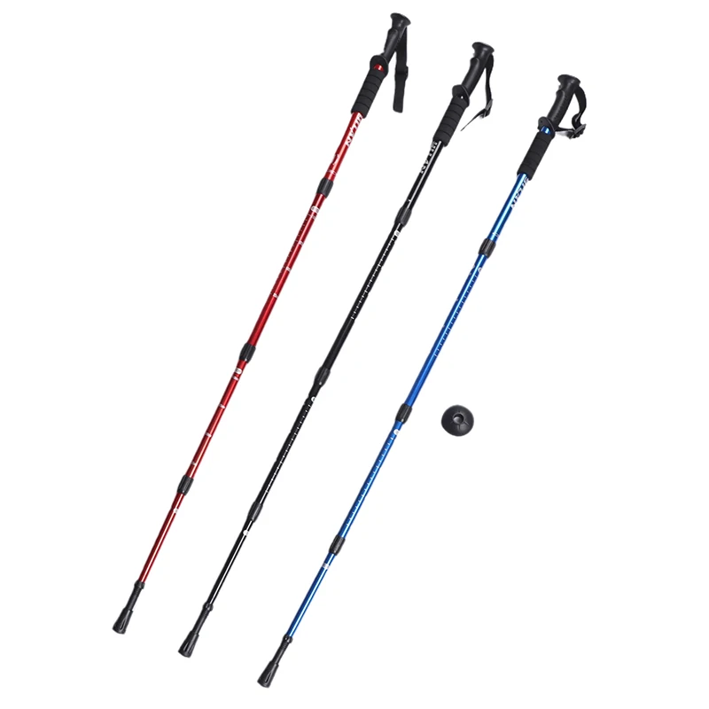 51-110CM Aluminum Alloy Teleskopic Stick Hiking Poles Outdoor Walking Sticks Trekking Climbing Poles Walking Canes Alpenstock