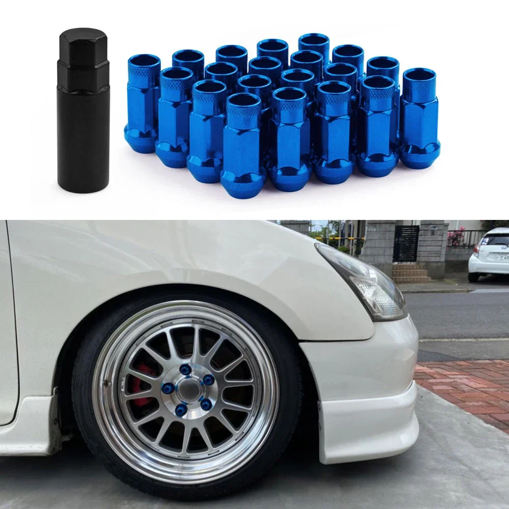 20Pcs Universal Racing Lug Nuts Steel Steel Concealed Wheels Lock Lug Nuts M12x1.25 M12x1.5 Wheel Lug Nuts Extended