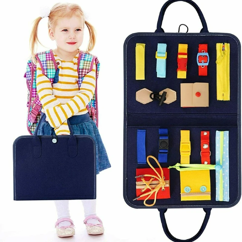 Montessori Baby Toys Baby Busy Board Buckle Training Educational Learning Toy Preschool Toys for Kids