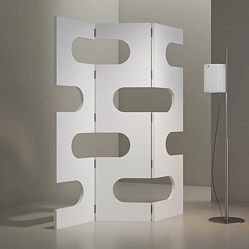 Französischer Retro-Bildschirm, Trennwand, Wohnzimmer, hohler Klappbildschirm, klappbares Mobil.