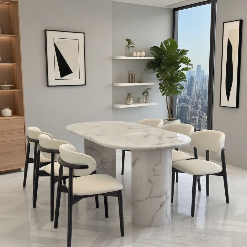Kitchen Luxury Dining Table Extendable Minimalist Nordic Outdoor Coffee Dining Table Camping Modern Mesas De Jantar Furniture