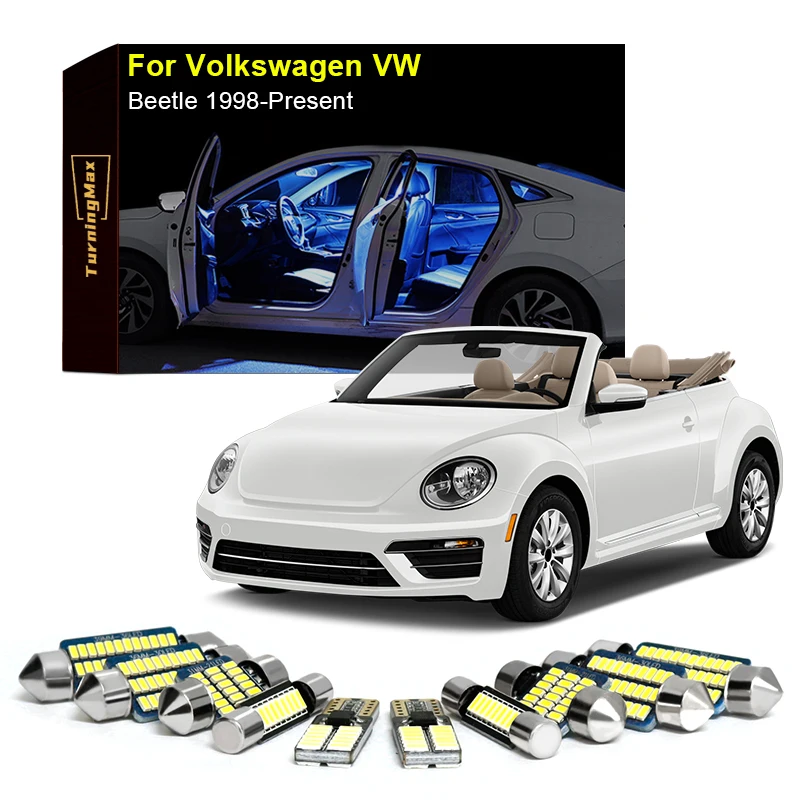 

Canbus Interior Lighting LED Bulbs Kit For Volkswagen VW Beetle 1998-Now Dome Trunk Reading Lights Indoor Lamps Car Accessories