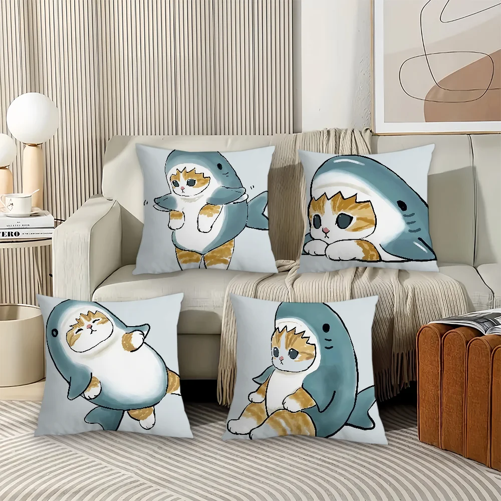 

Cartoon M-Mofusand C-cat Cute Pillow Case Suitable For Bedrooms Living Rooms Cars Home Decoration