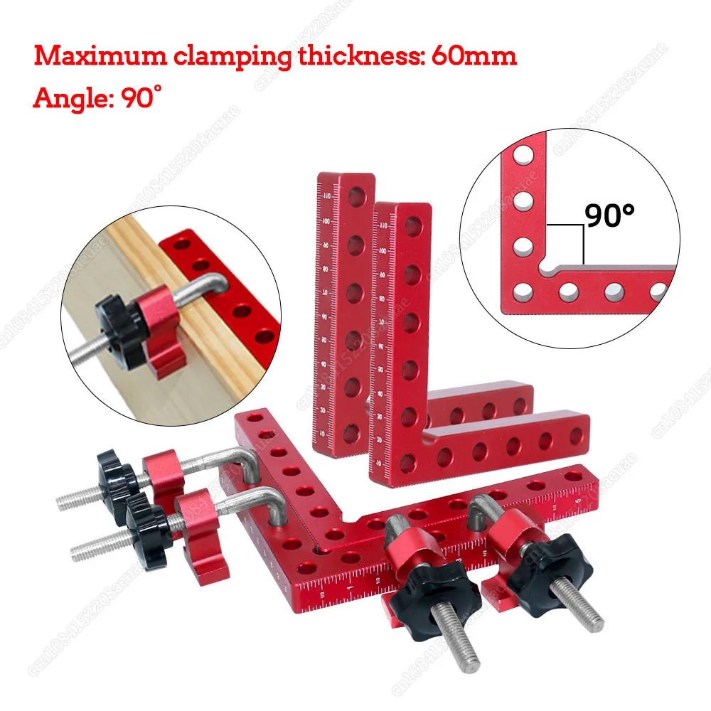 120/140/160MM 90 Degree Positioning Squares Right Angle Clamps for Woodworking Corner Clamp Carpenter Clamping Tool for Cabinets