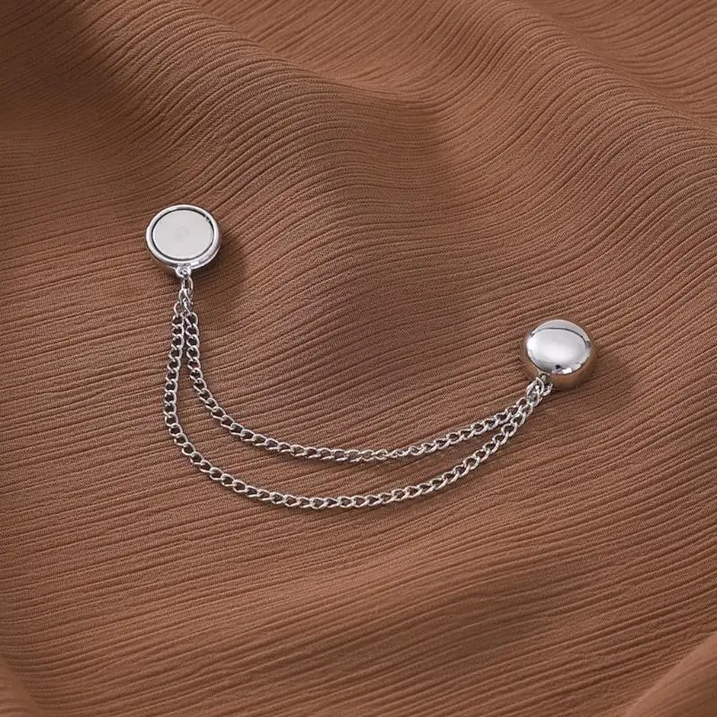 A52E Buckle Fashion Jewelry for Women Sweater Shawl Clips Long Chain Scarf Collar Pin for Women Girl Clothing Dress