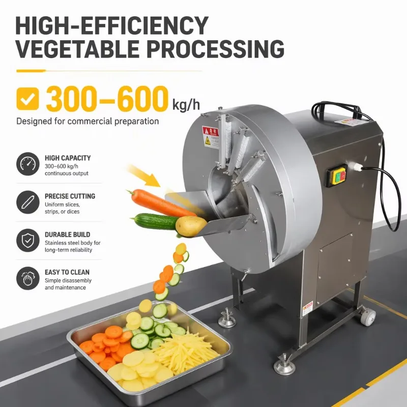 Commercial Vegetable Shred Cutting Machine 300-600kg/h Ginger Cutting Machine Bamboo Shoot Carrot Slicer Shredder