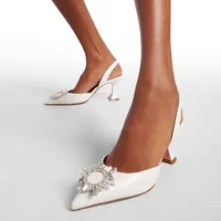 Star Style Women Sandals Elegant Pointed Toe Slingback Summer Office Lady Shoes Fashion High Heels Gladiator Sandals Woman - Image 6