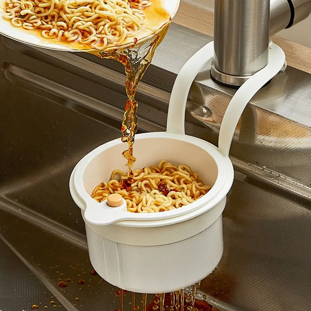 

Creative Sink Hanging Strainer Basket Openable Bottom Cover Detachable Fruit Clean Filter Rack Multifunctional Easy To Clean