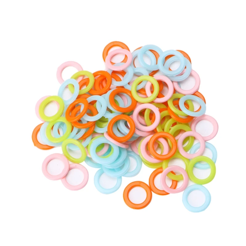 100Pcs DIY Crochet Ring Circle Hook Plastic Craft Tool for Handbag Car for SEAT