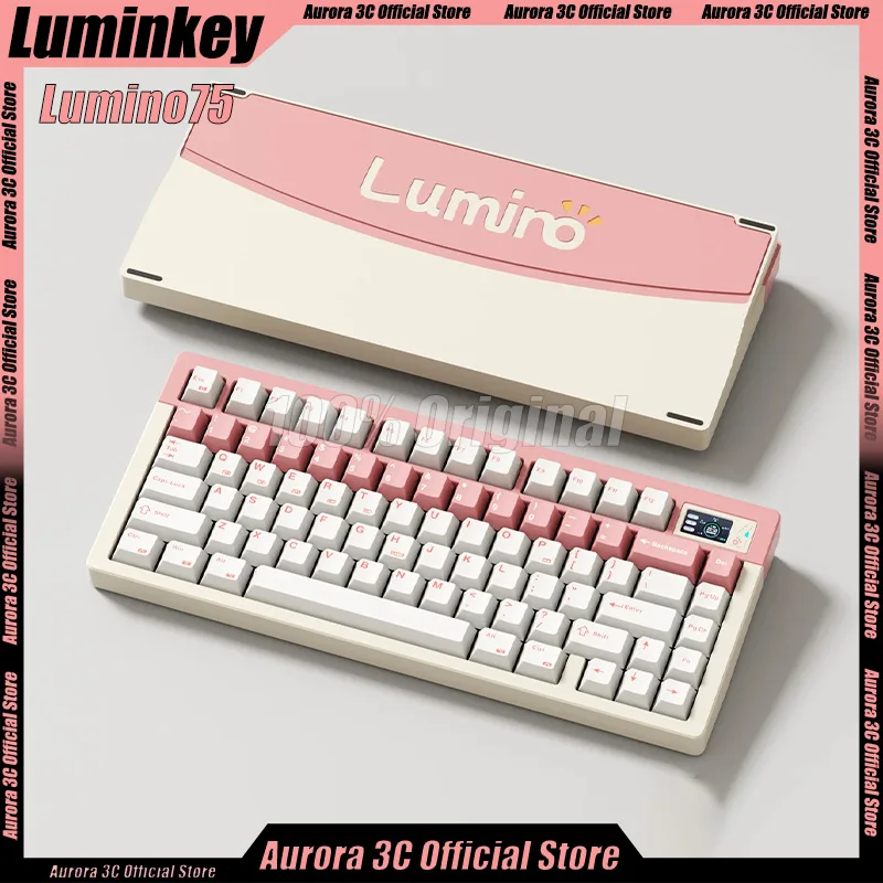 

Luminkey Lumino75 Mechanical Keyboard Three Mode Bluetooth Wireless Keyboard Aluminum PC E-Sports Gaming Customized Keyboards