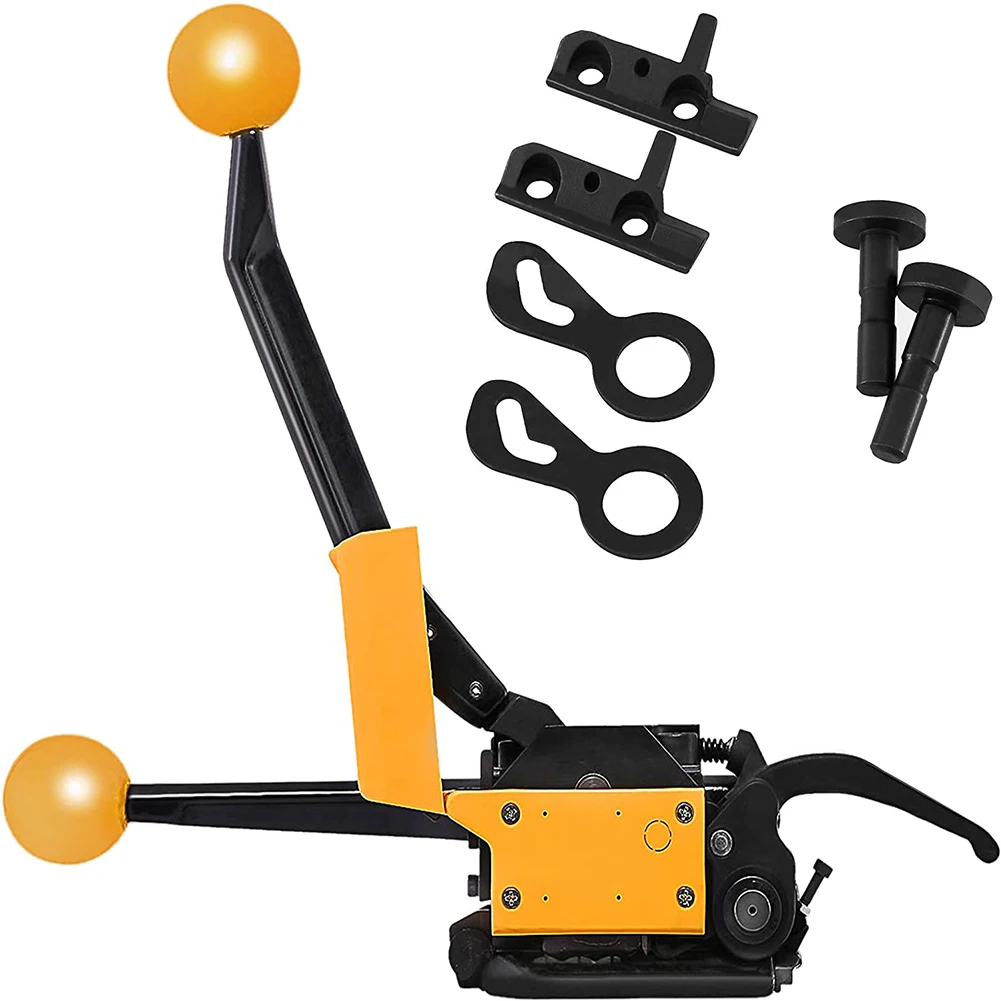 A333 Metal Strapping Tool Yellow Manual Sealless Steel Strapping Machine