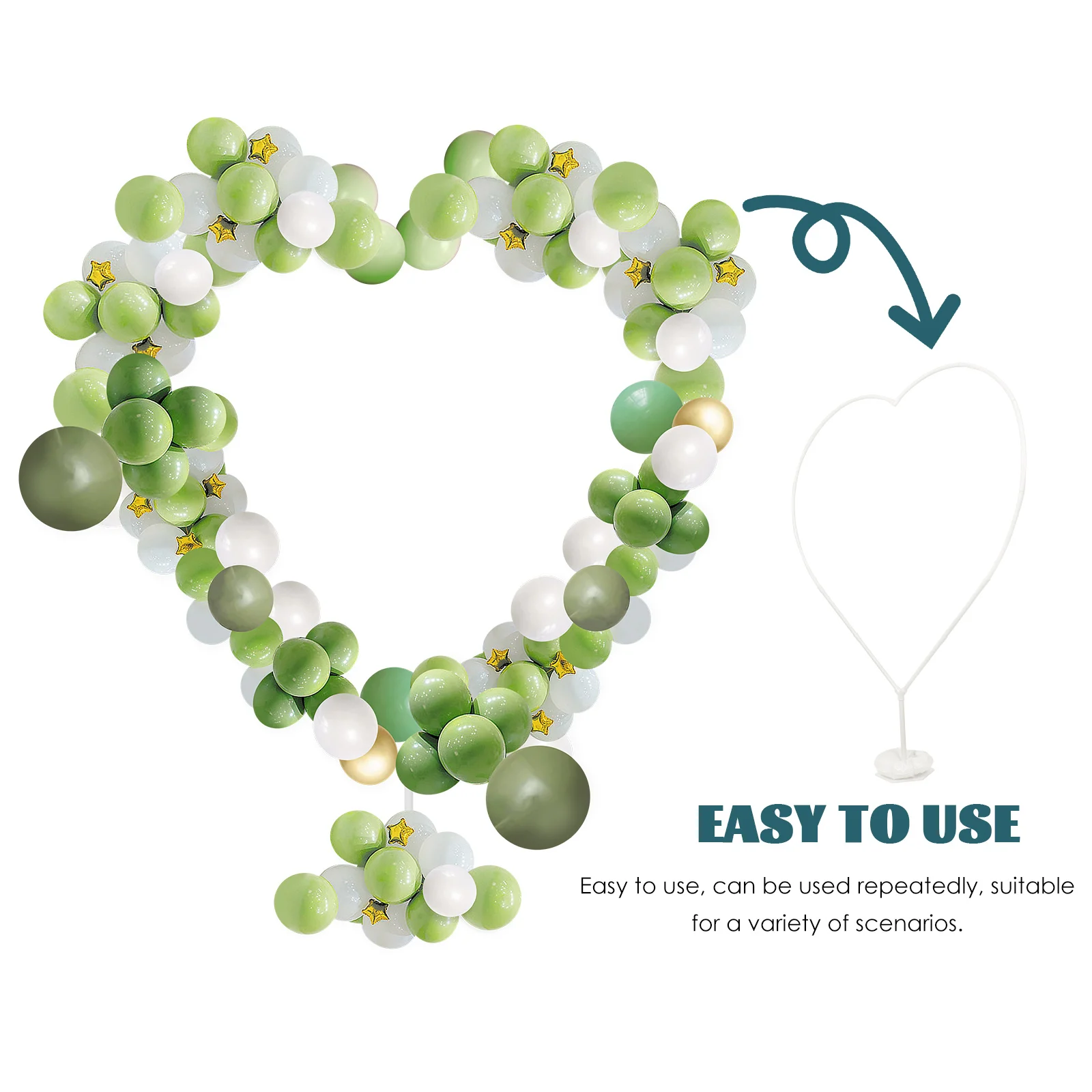 

Heart Shaped Balloon Arch Kit 150cm Stable Durable Reusable Wedding Birthday Party Decorations Balloon Stand Frame