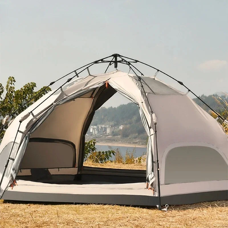 New Design Glamping Tent Automatic System Pop up Tent Easy Install Double Layer Family Camping Tent