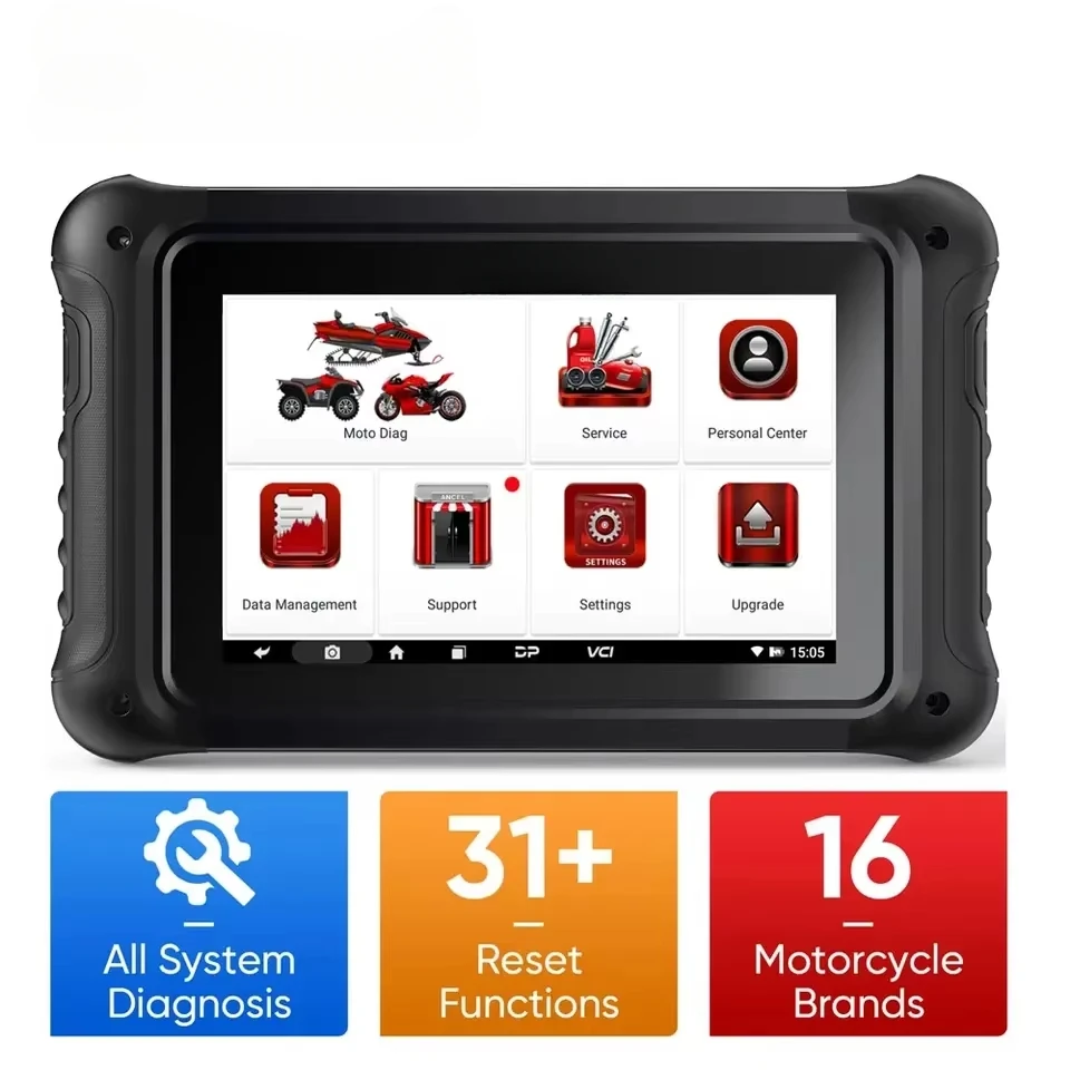 ANCEL MT700 Motorcycle OBD2 Scanner All System Diagnostic Tool Oil Rest ABS Bleeding 31 Reset Functions Motorcycle Scan