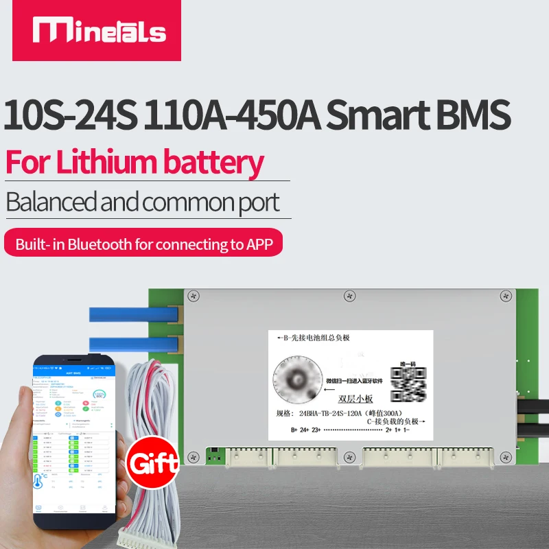 10S-24S ANT BMS 16S 20S supporto Software APP Bluetooth 500A 450A 300A 275A 200A 125A LiFePo4 li-ion LTO scheda di protezione della batteria