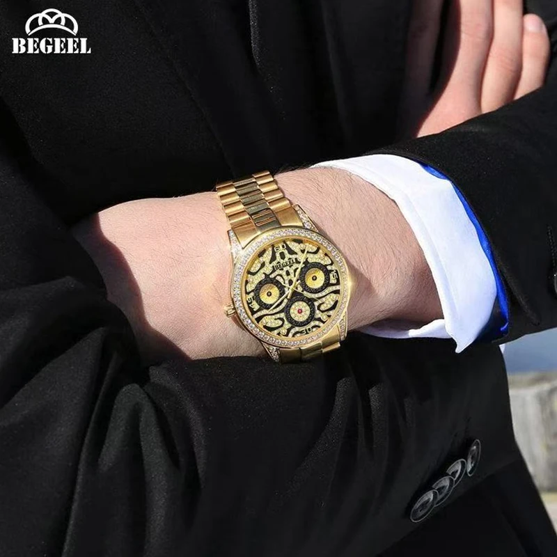Мужские часы BEGEEL, механические часы, полностью автоматические механические часы, джентльменские механические часы, светящиеся мужские часы