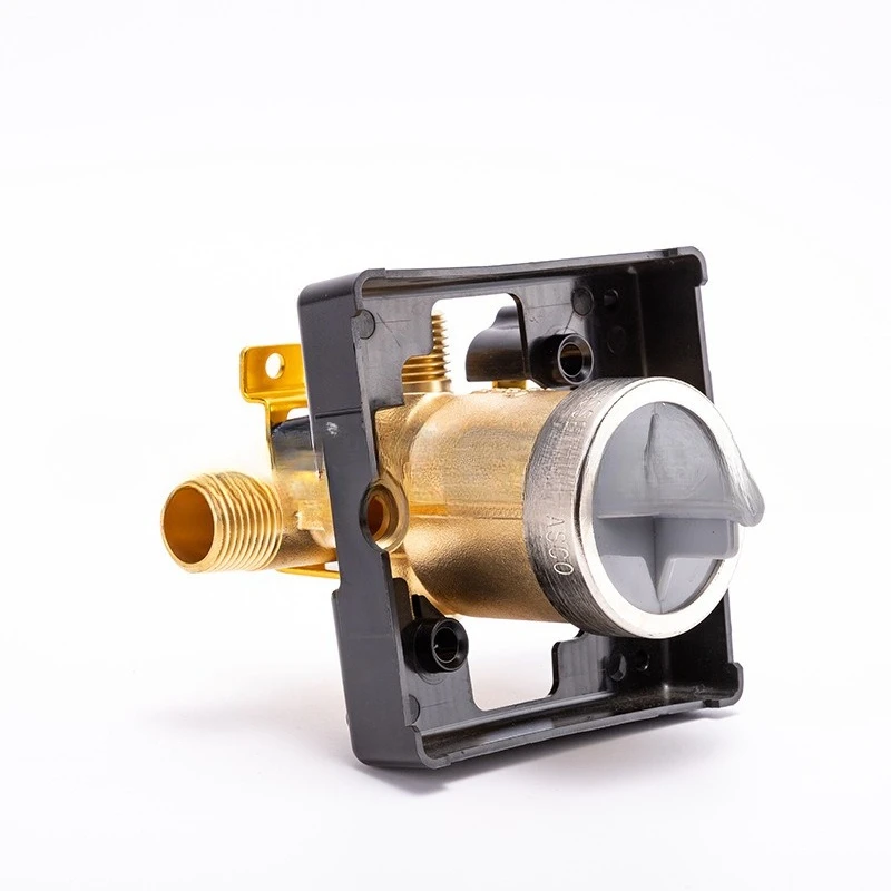 Brass body diverter externally threaded four-way body diverter