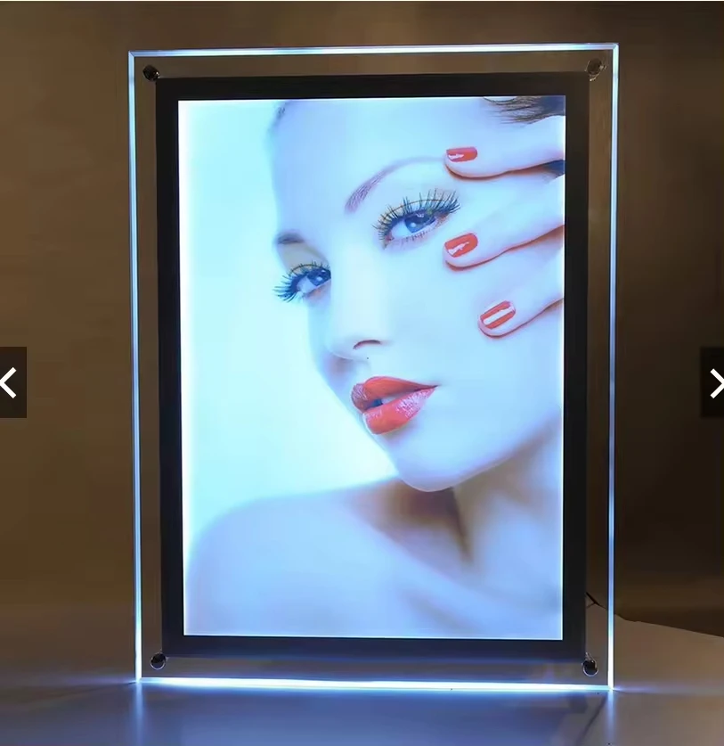 A4 A3 A2 LED Magnetic Crystal Light Box Acrylic Business Posters Display Screen Advertising Light Box Restaurant Cafe Menu Board