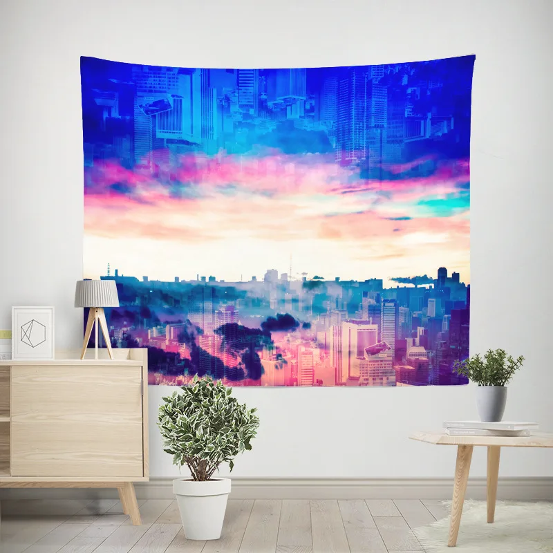 Cute Heaven Pink Sky Tapestry Decor Tapestry Pink Sky Cloud Air Backdrop Beauty Bright Day Wall Hanging Tapestry for Room