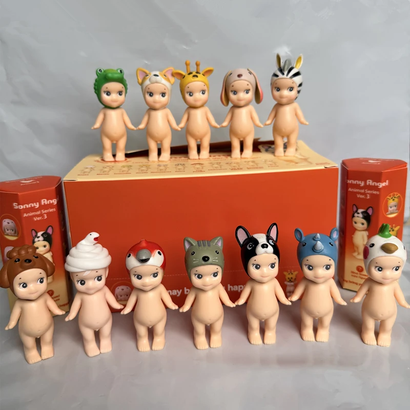 Figura de Anime de la Serie Blind Box de Animal Standing Cute Angel Hippers, Decoración para Habitación y Oficina, Colección de Regalos de Navidad