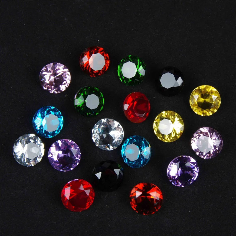 10Pcs 50mm K9 Crystal Glass Stones Artificial Rhinestone Jewelry Decor Colorful Gems  Sparkling Rhinestone Jewelry Accessories