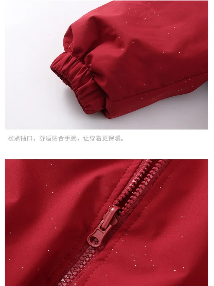 Kinder-Mantel mit Plüschfutter und Kapuze, Winterjacke, dick und warm, Mädchen-Oberbekleidung, neue Thermo-Sport- und Freizeitkleidung für Kinder, 2-10 Jahre – Detail 12