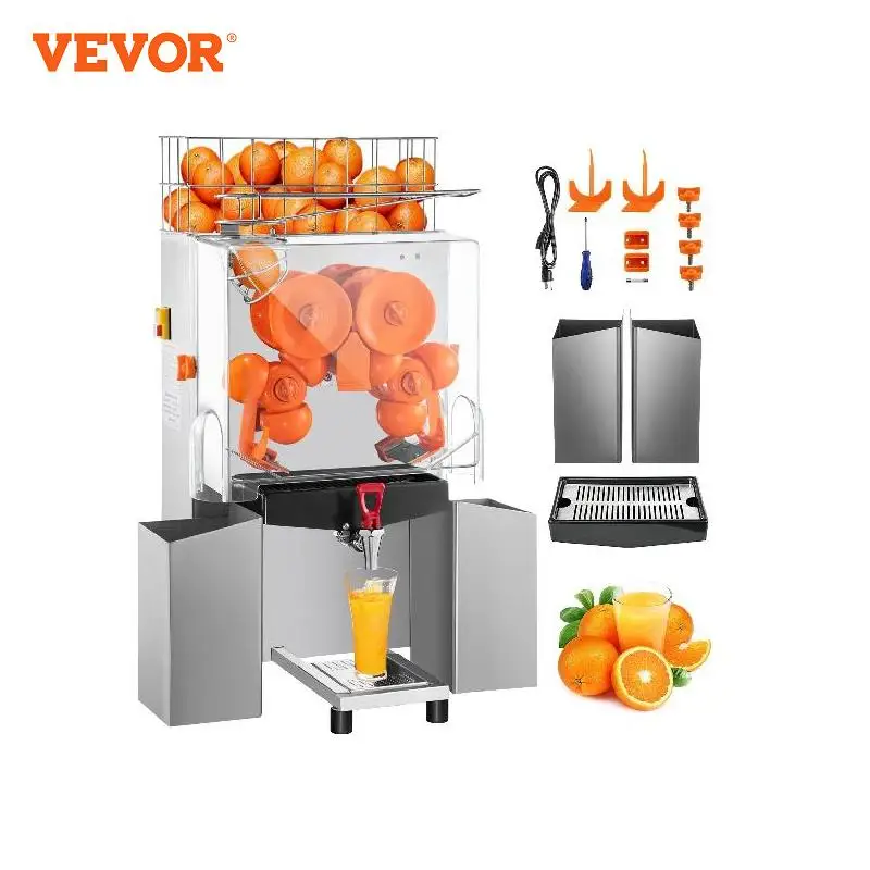 VEVOR Commercial Juicer Machine with Water Tap Juice Extractor, 120W Orange Squeezer, Orange Juice Machine for 25-35 Per Minute