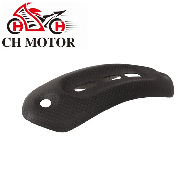 

slip-on Real Carbon Fiber Motorcycle Accessories Exhaust Cover Protector Heatshield For DUCATI Hypermotard 950 939 821 RVE SP