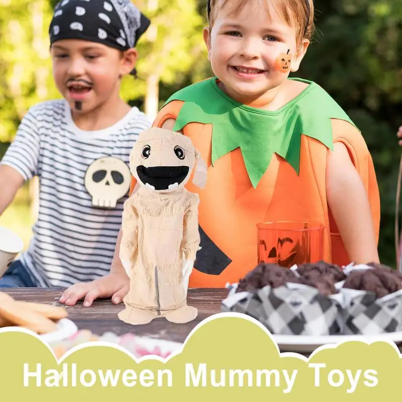 Halloween Mummy Decor Horror Halloween Decor Mummy Figure Model Creepy Halloween Mummy Doll con suono per la stanza