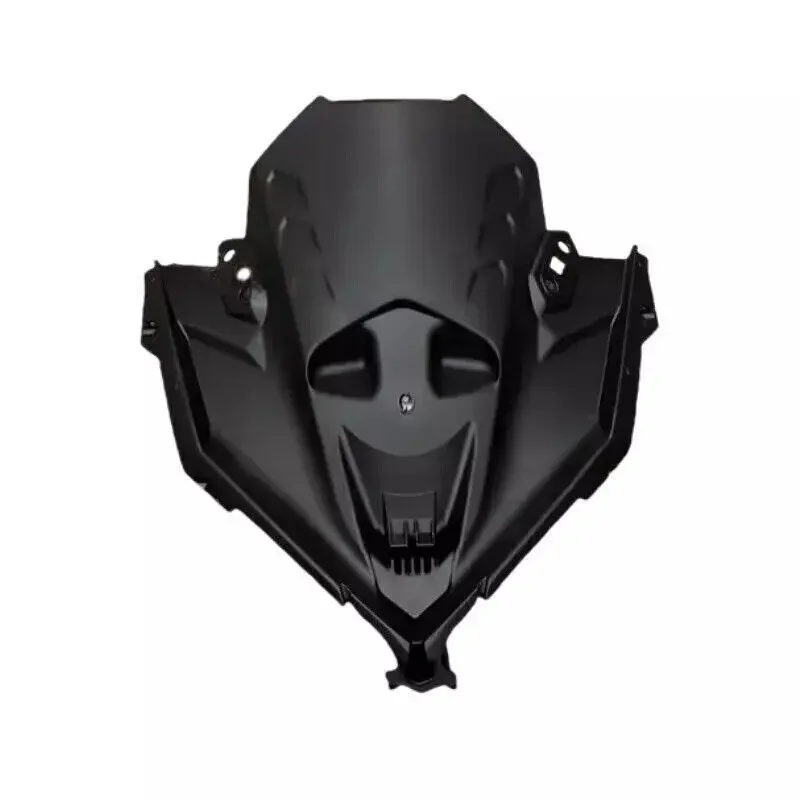 Black Front Headlight Upper Mid Fairing For KAWASAKI NINJA 650 2022-2024 Fairing decorative panel outer shell protective shell