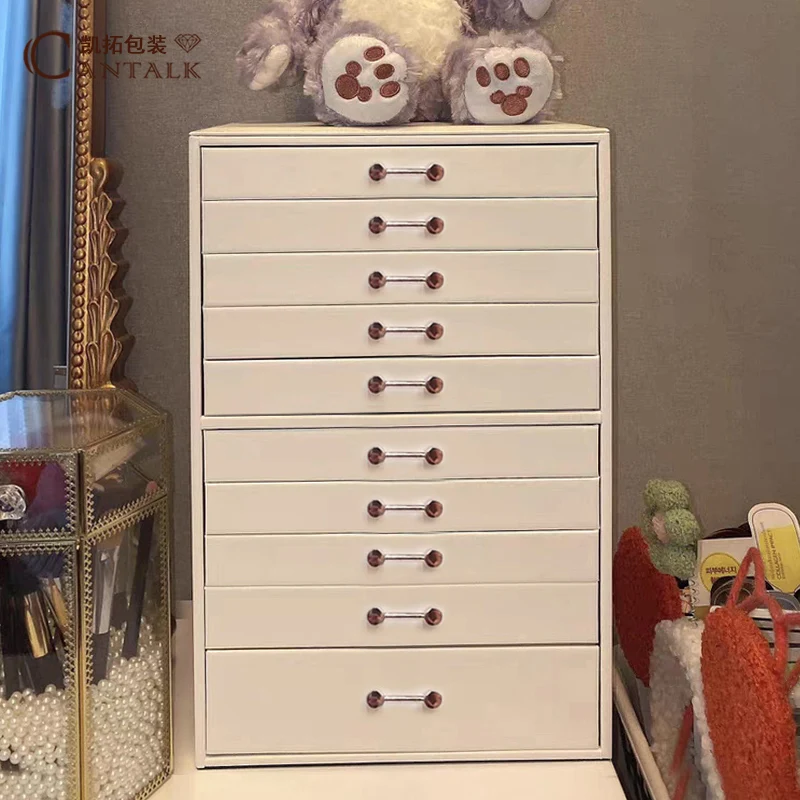 

Jewelry storage box, high-end light luxury and exquisite ten-layer large-capacity cosmetic watch