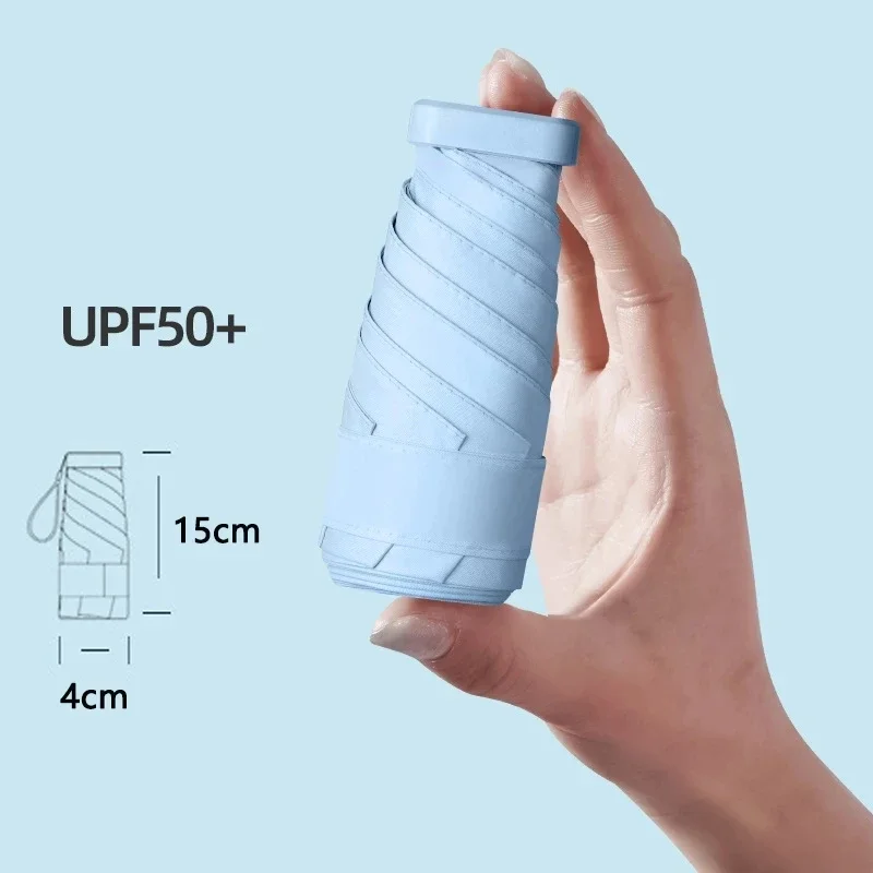 New Mini Ultraviolet Umbrella 6 Ribs 90cm Small Mini Umbrella Sunscreen Blocks Ultraviolet Rays Light Easy Carry Personal Um