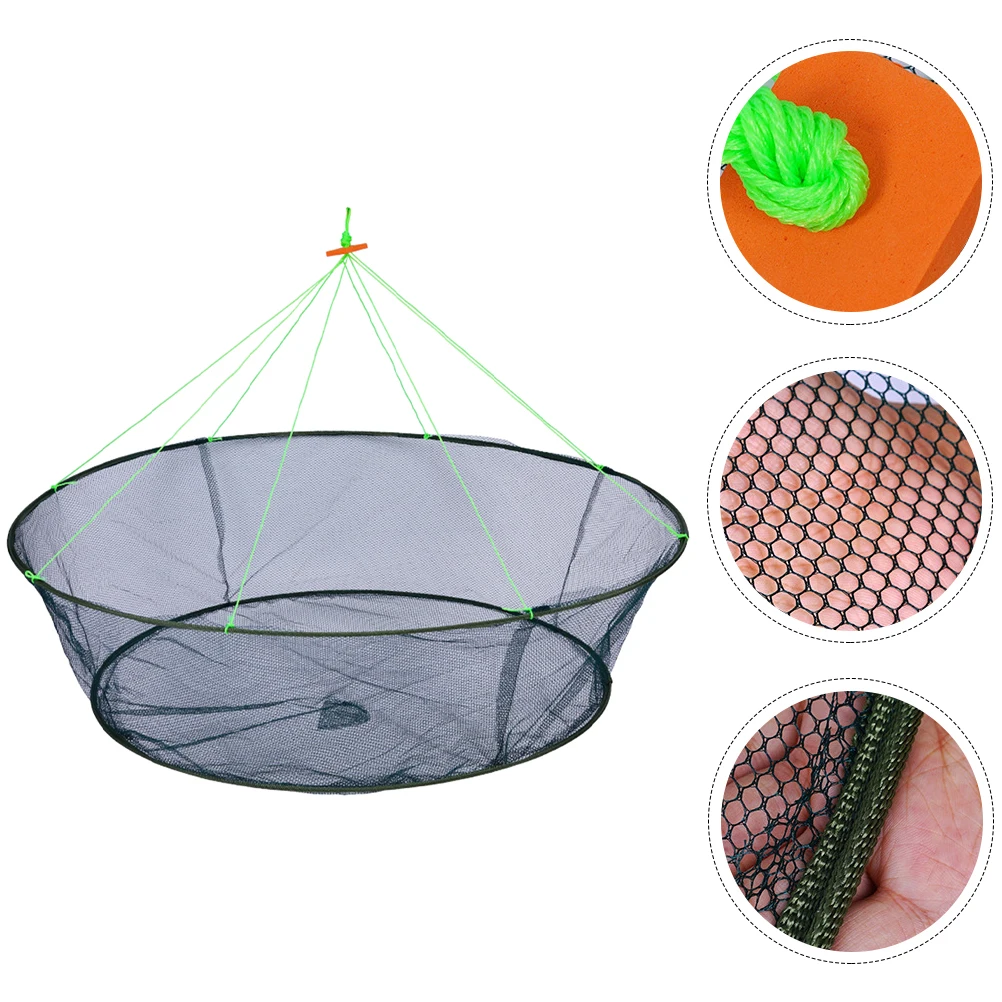 

1pc Foldable Fishing Portable Catcher for Shrimp Crab Lobster Nylon Fish Net Strong Durable Accessory Carp Sea
